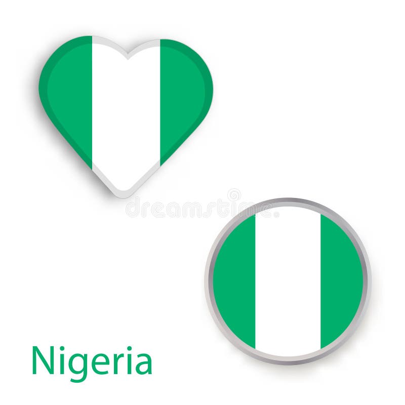 National Symbols Nigeria Circle Shape Stock Illustrations 5 National