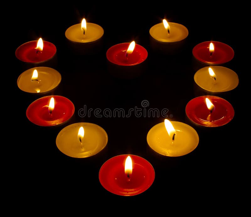 A Heart of Coloured Candles