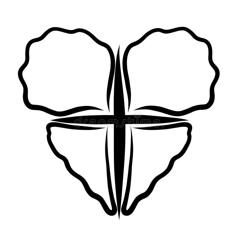 Christian Symbol, Fish, Cross And Heart Stock Illustration ...