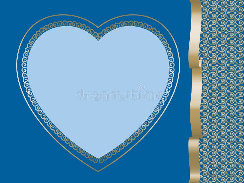 Dark blue gold heart stock vector. Illustration of celebration 6923108