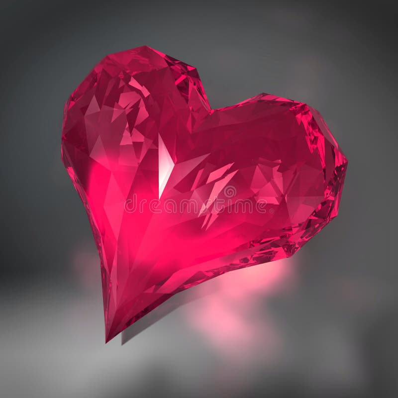 Heart gems stock image. Image of symbol, reflection, romance - 3987351