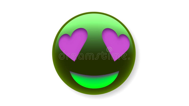 3D Heart Eyes Face Emoji Icon Isolated on Black Background for Social Media  App and Logo Stock Footage - Video of lovely, lifestyle: 208235428