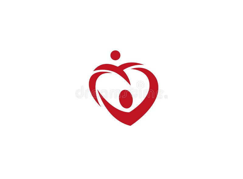 Heart family caring kids and baby for logo design illustration vector illustration Heart family caring kids and baby for logo design illustration vector illustration