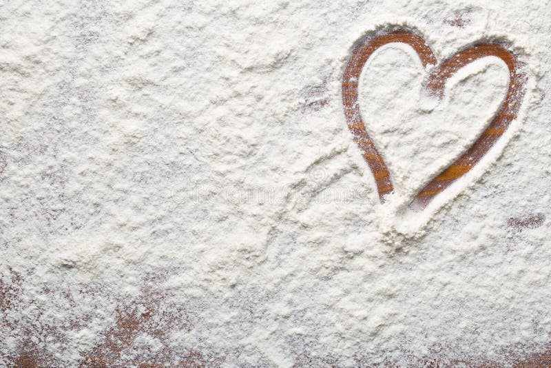 Heart of flour stock photo. Image of powder, love, concept - 49536820