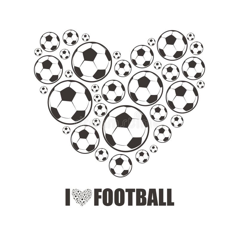 Heart from the footballs. I love Football