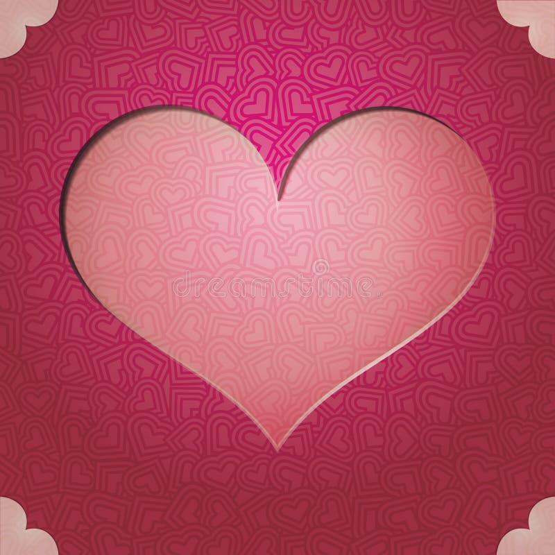 Heart frame. Valentine s Day Vector background