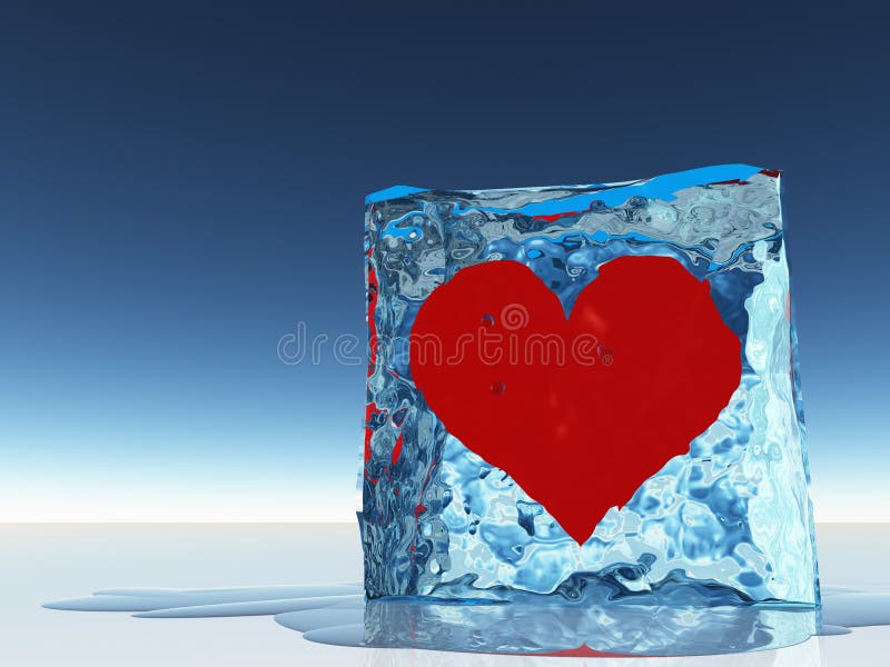 Heart frozen stock illustration