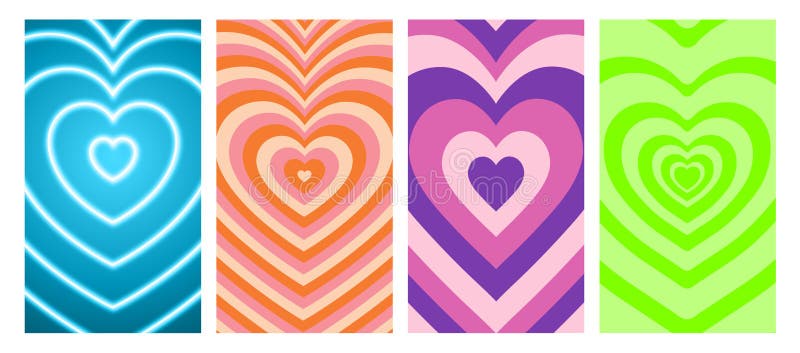 Heart Geometric Hypnosis Abstract Backgrounds. Lovely Vibes Posters ...