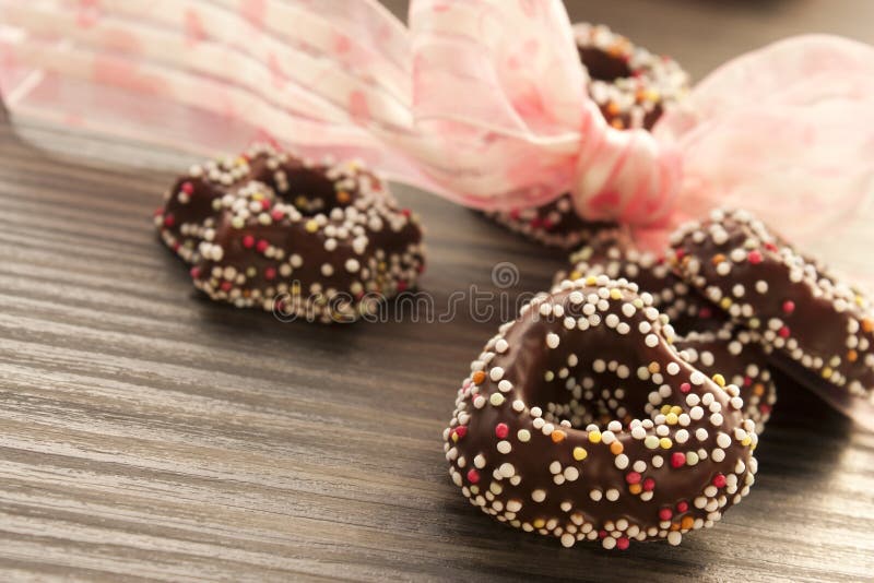 Heart gingerbread cookies royalty free stock photo