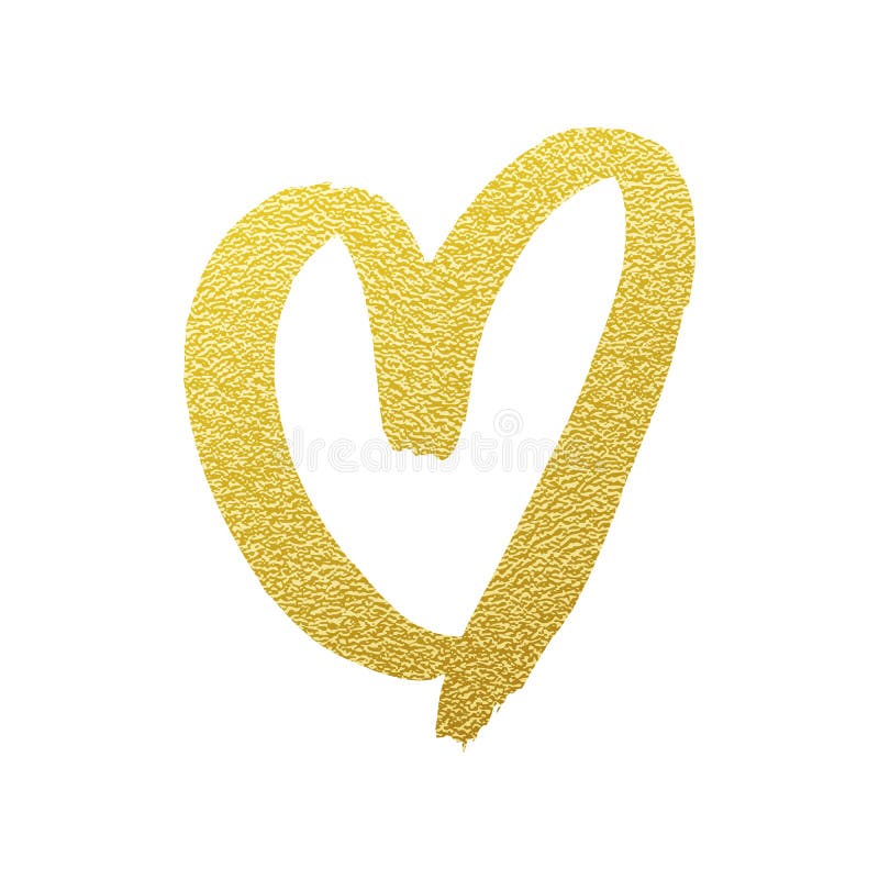 Download Heart Gold Glitter Vector Hand Drawn Icon Stock Vector ...