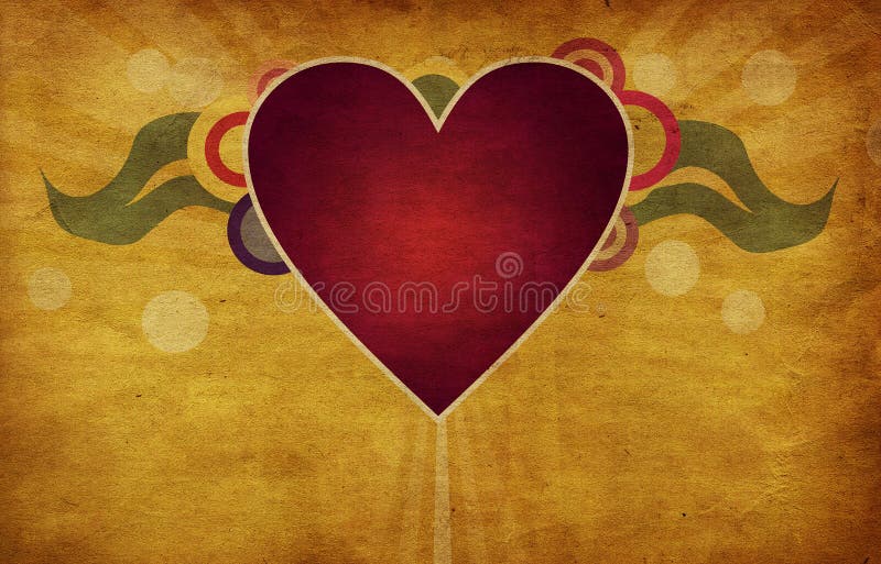 Heart on grunge background