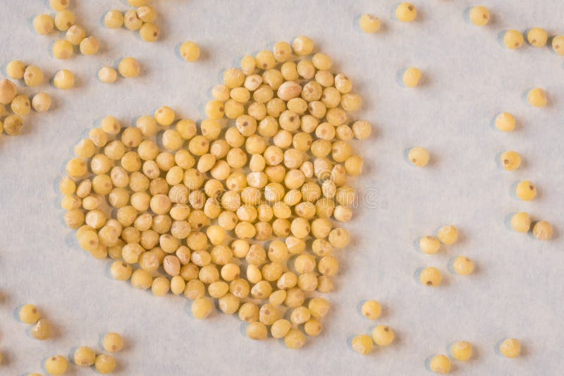 Dry Millet in a Heart Shape Stock Image Image of heart, culinary