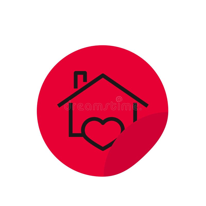 Heart with Home. Logo Vector Stock Vector Illustration of heart, icon