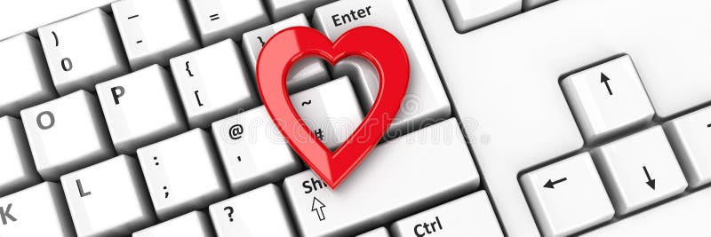 Heart icon on keyboard #2 royalty free illustration Heart icon on keyboard #2 royalty free illustration