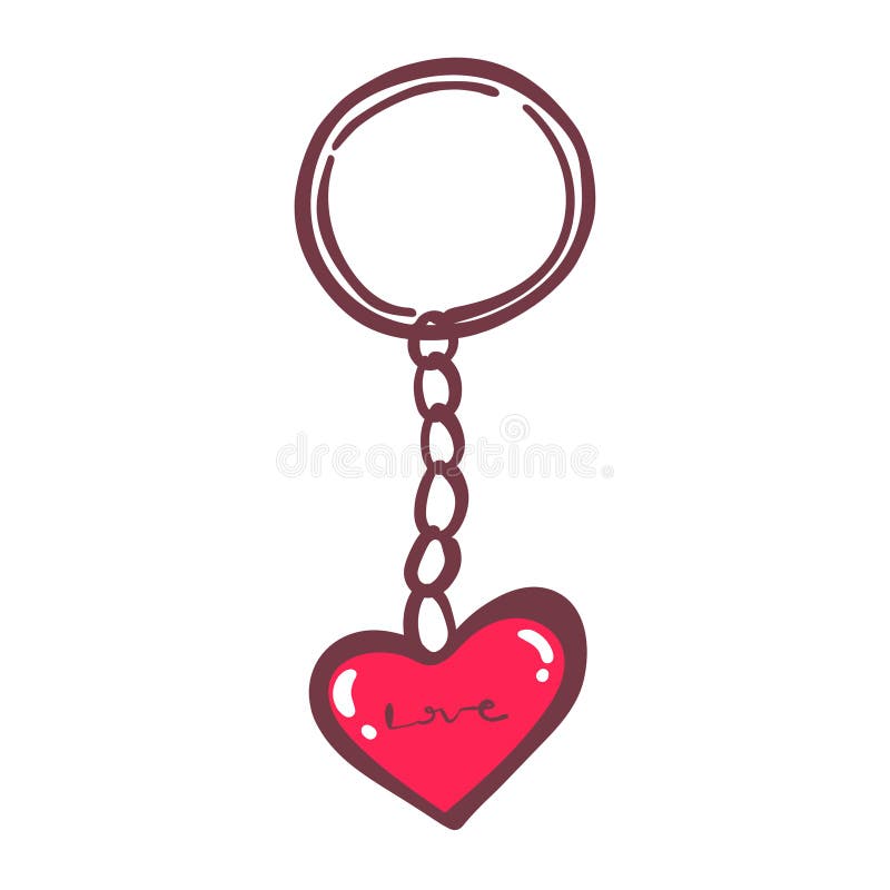 Heart Keychain Stock Illustrations – 509 Heart Keychain Stock  Illustrations, Vectors & Clipart - Dreamstime