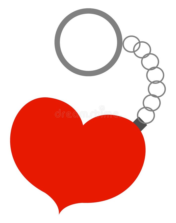 Download Gold Shiny Heart Lock On Chain With Key Stock Vector ...