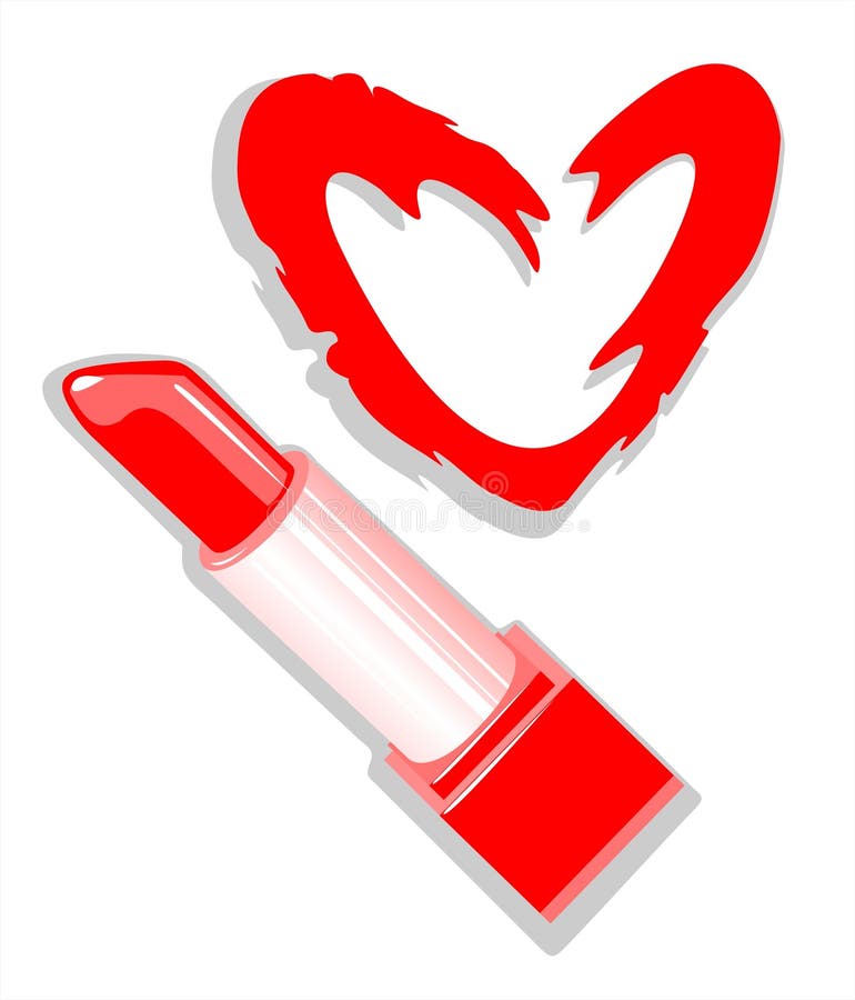 Heart and lipstick