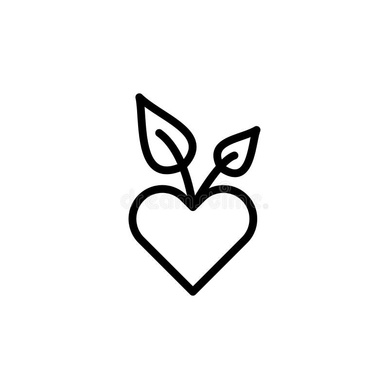 Heart Love Leaf Icon Simple Color Vector Elements Of Alternative