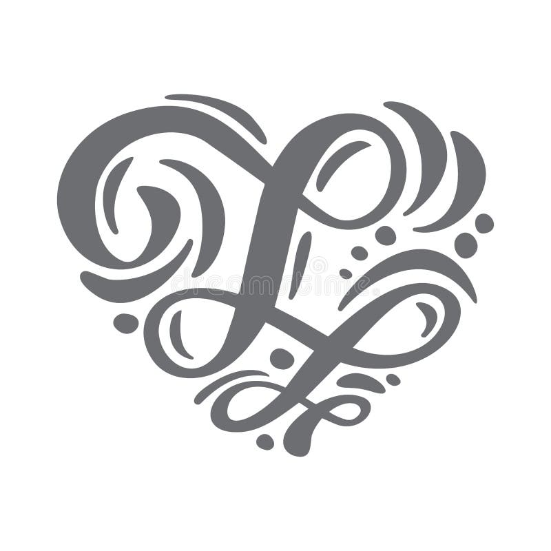 Initial Logo Letter Lv Heart Shape Stock Vector (Royalty Free