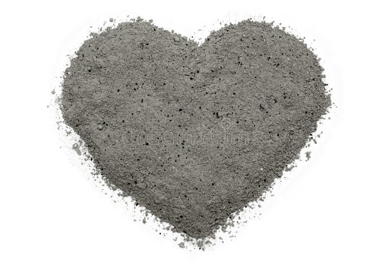Heart made of ashes royalty free stock images