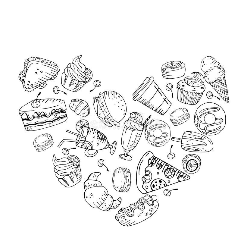 Heart Made Of Elements With Isolated Flowers, Herbs And ...