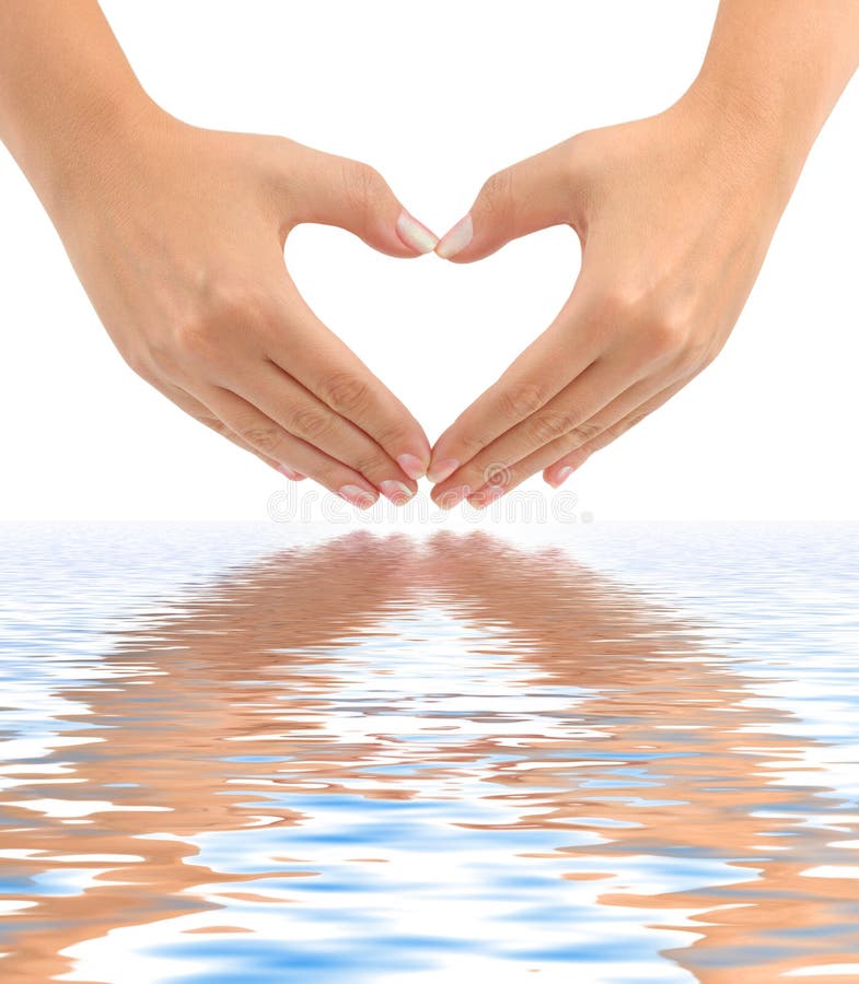 Heart made of hands royalty free stock photography