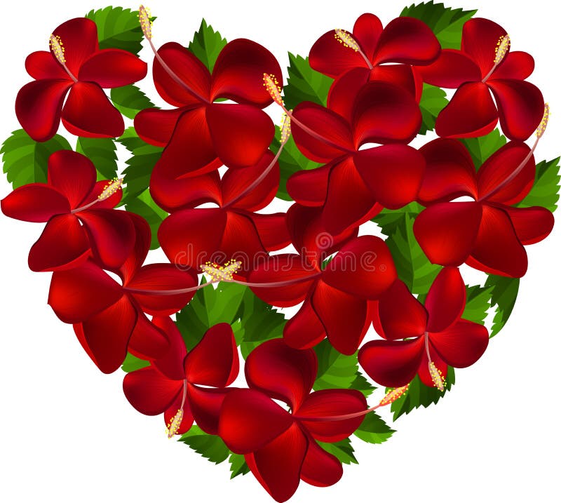 Green Heart Made Flowers Stock Illustrations 556 Green Heart Made