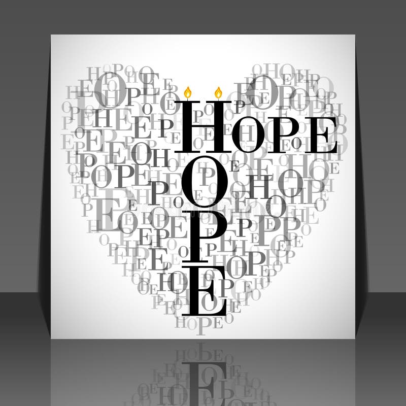 A heart made of words HOPE