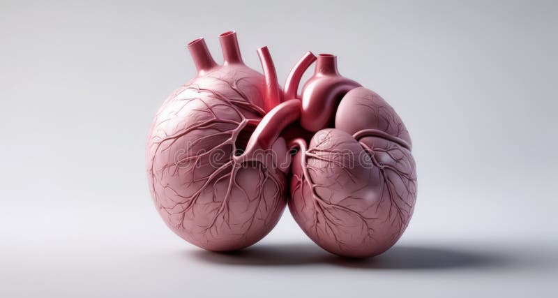 Heart of the Matter - A detailed 3D rendering of a human heart royalty free illustration