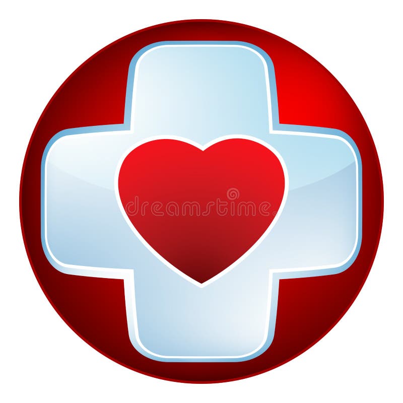 Heart medical cross. EPS 8