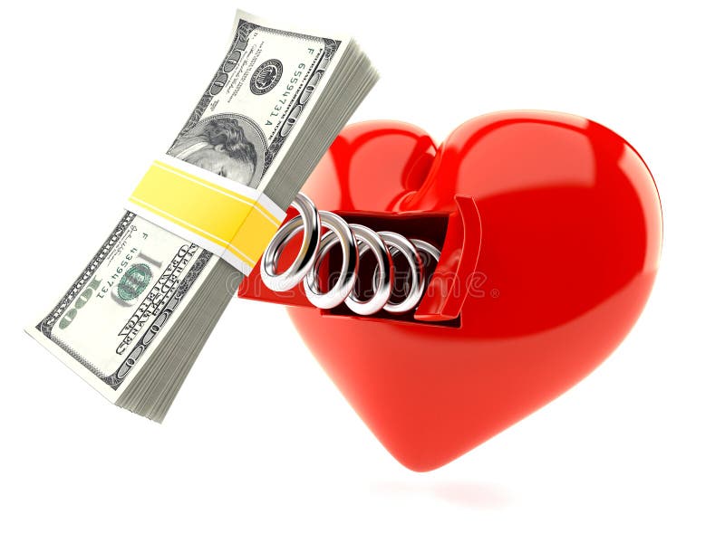 Heart And Money Love Valentine Stock Illustration Illustration Of