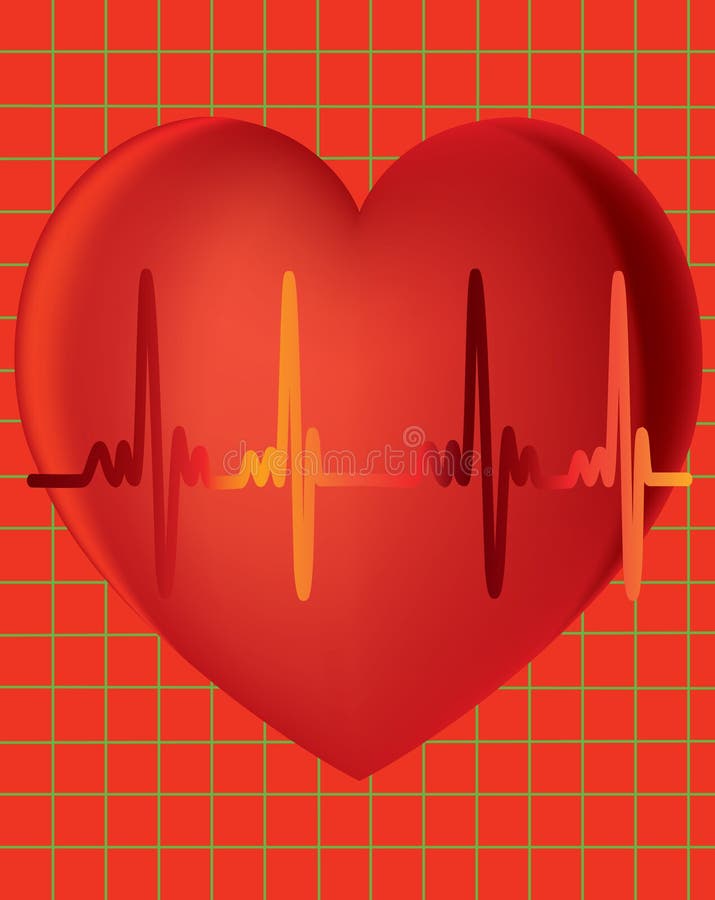 Heart monitor with graph background