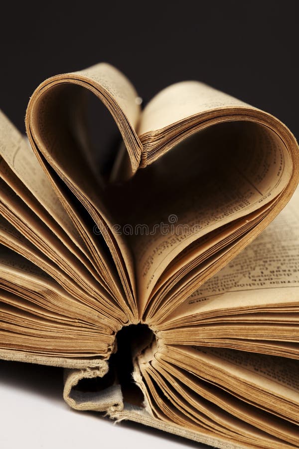Heart in old book