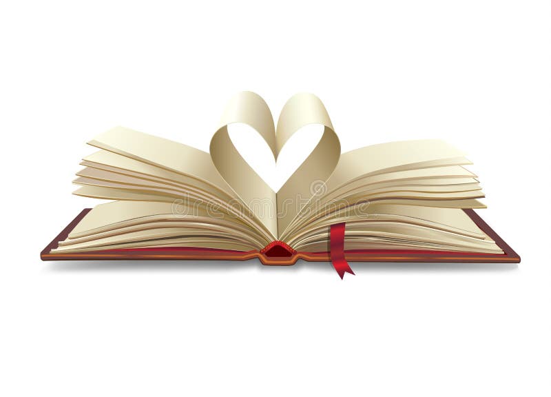 Heart open book