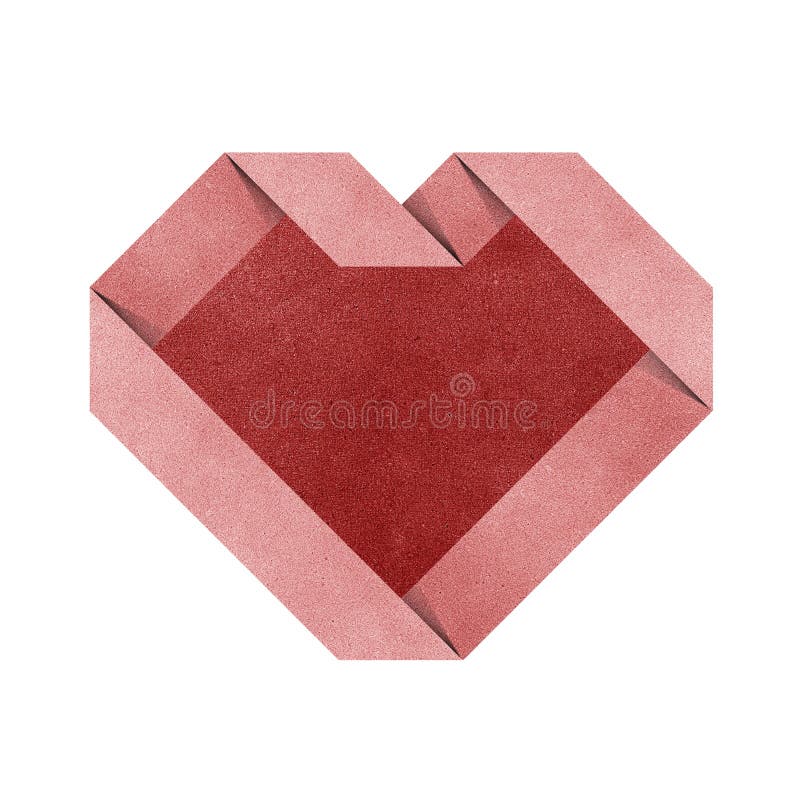 Heart origami recycled paper craft