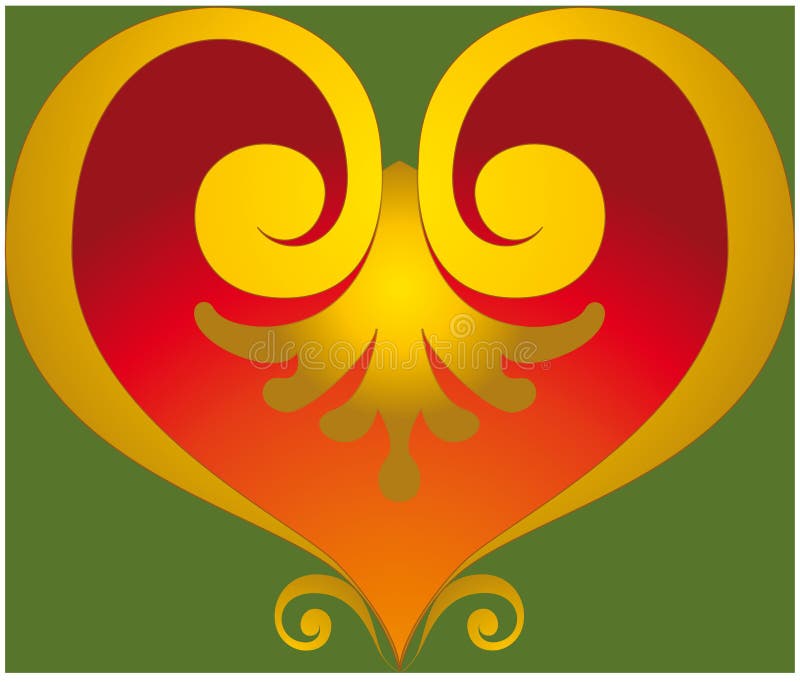 Heart ornament stock vector. Illustration of love, digita 9215642