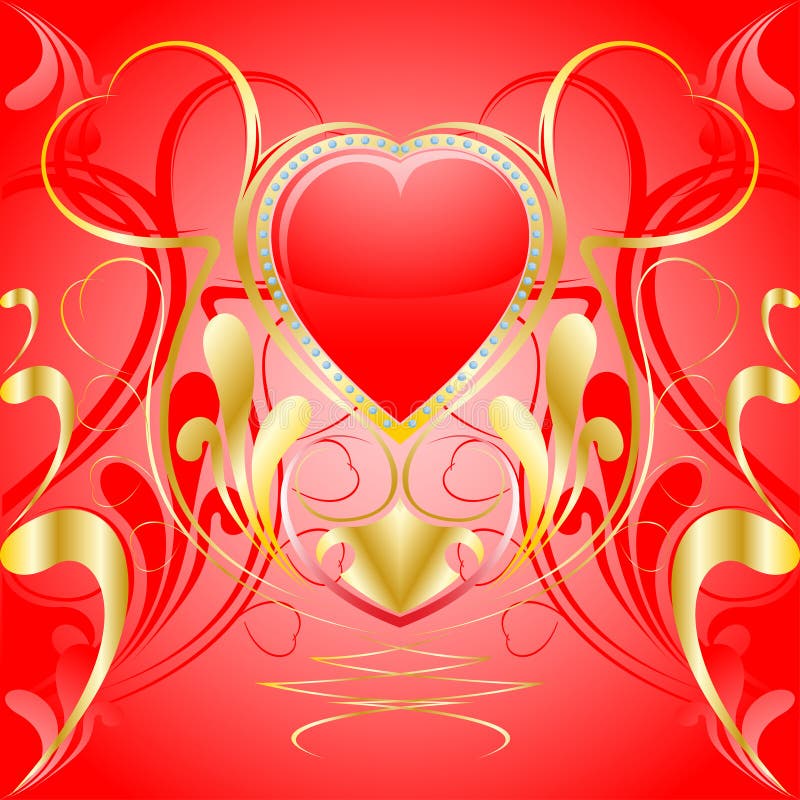 Heart ornament stock vector. Illustration of abstract - 6138338