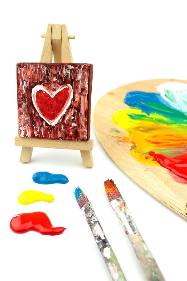 Heart Painting on easel