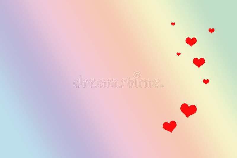 Heart and Pastel Lines, Love Image Stock Illustration Illustration of