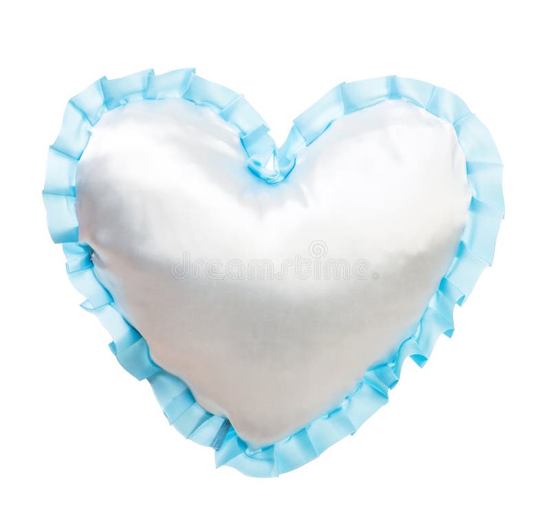 Heart pillow stock photo. Image of white, gloss, isolated 45156284