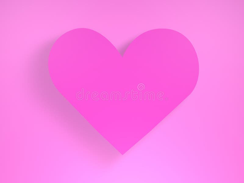 Heart on pink background stock illustration. Illustration of