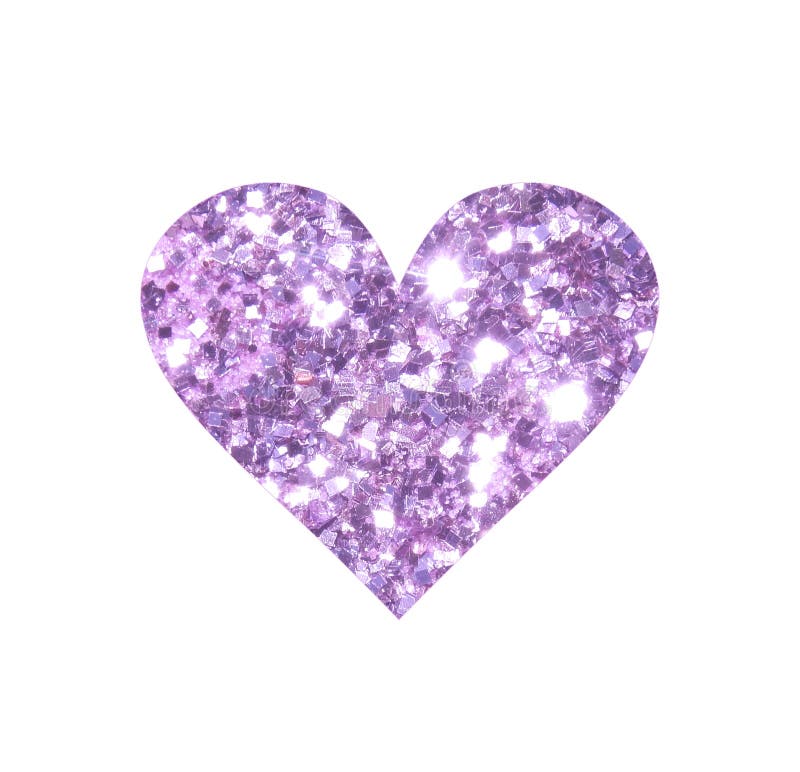 Hình ảnh Purple glitter heart rực rỡ như một cơn mưa tuyết tím, khiến bạn không thể rời mắt khỏi nó.