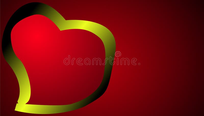 Heart on red background