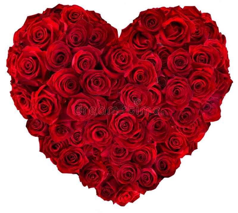 Heart of red roses