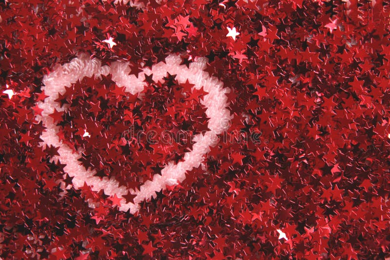 Heart in red stars