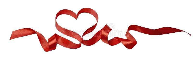 Heart ribbon valentine design image horizontal isolated stock photos Heart ribbon valentine design image horizontal isolated stock photos