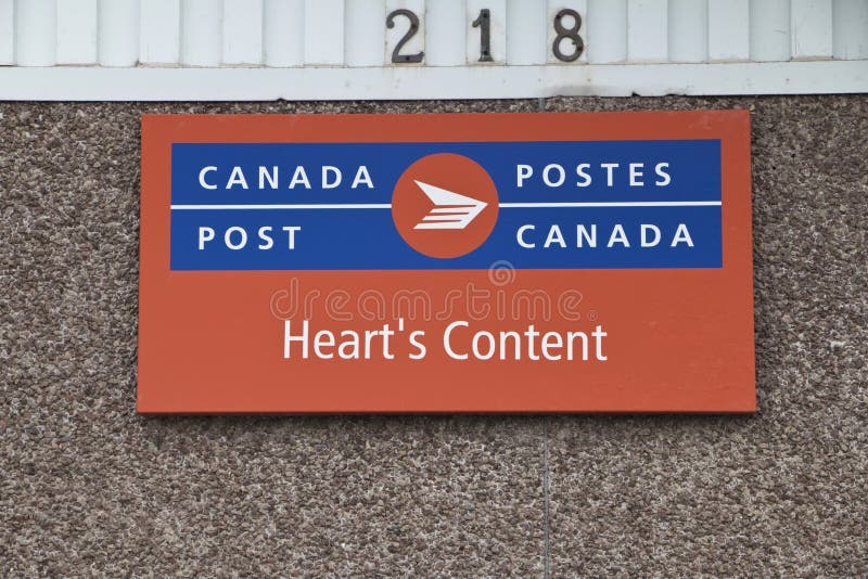 Heart S Content Post Office, Avalon Peninsula Editorial Photography Image of avalon, sign