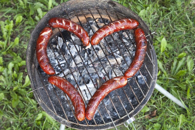 Sausage, heart stock photo. Image of fire, health, lamb 9987098