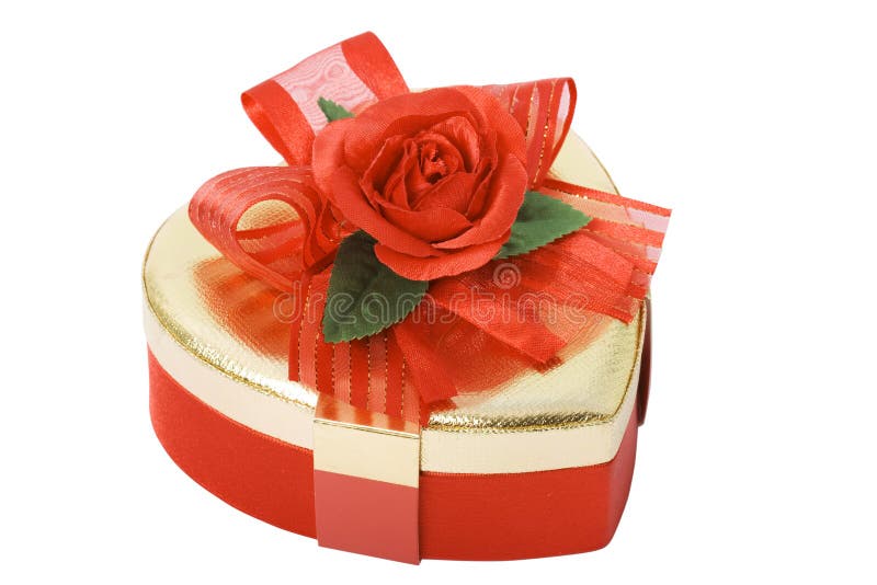 Heart shape box with rose