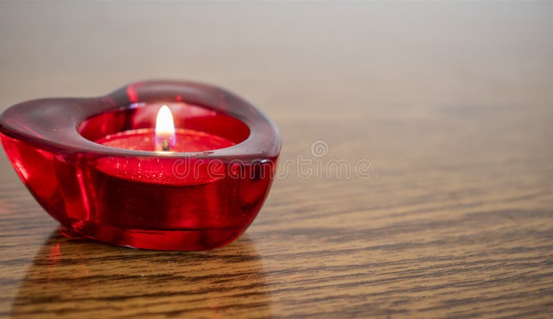 Heart shape with candle inside